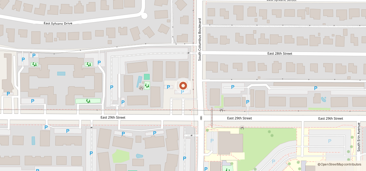 Mapa con la ubicación de 7-Eleven #24418H, 4295 E 29th St, Tucson AZ 85711