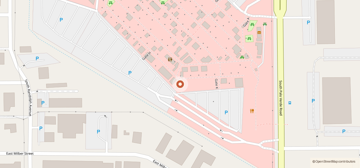 Mapa con la ubicación de Pa Que Te Llenes, 4100 S Palo Verde Rd, Tucson AZ 85714