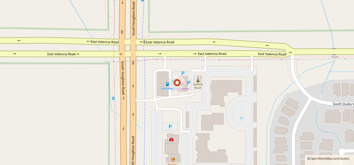 Mapa con la ubicación de 7-Eleven #43030A, 7335 S. Houghton Rd.