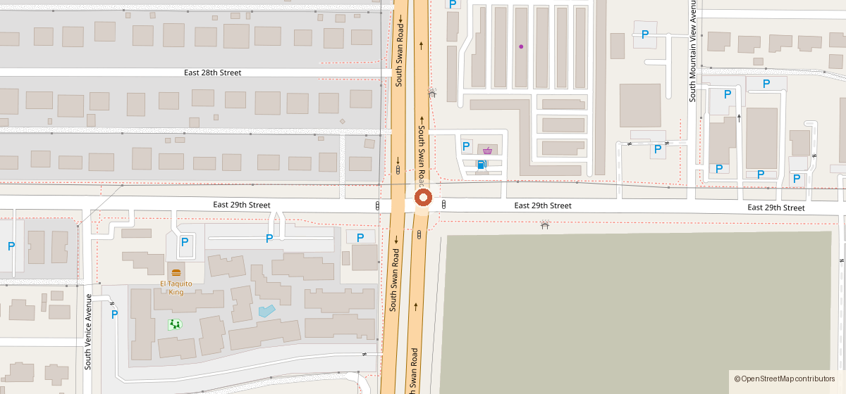 Mapa que muestra la ubicación de X Mart-Tucson, 4701 E. 29th St.